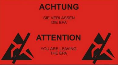 Warnschild ESD „EPA-Ausgangschild / EPA exit label“