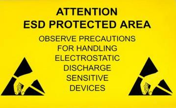 ESD Kennzeichnungsschild "ESD-geschützter Bereich"