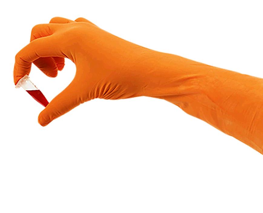 Handschuhe SHIELDskin Orange Xtreme Nitrile 300 DI