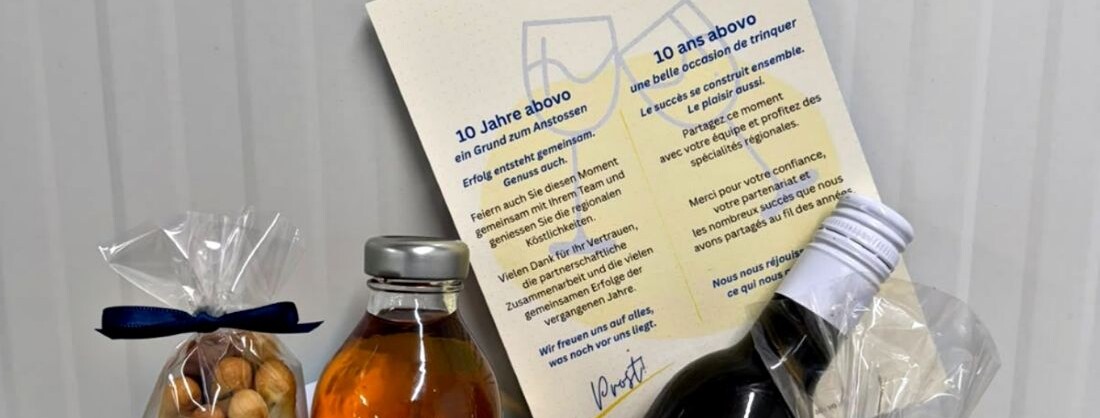 10-jähriges abovo-Jubiläum: Grosser Dank an Kunden, Partner & Lieferanten! 10-jähriges abovo-Jubiläum: Grosser Dank an Kunden, Partner & Lieferanten!